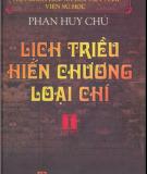 Ebook Lịch triều hiến chương loại chí (Tập 1): Phần 1 - Phan Huy Chú