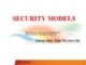 Bài giảng Bảo mật cơ sở dữ liệu: Security models - Trần Thị Kim Chi