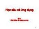 Bài giảng Học sâu và ứng dụng: Bài 2 - Giới thiệu về mạng nơ-ron