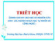 Bài giảng Triết học: Chương 1 (Dành cho HV Cao học)